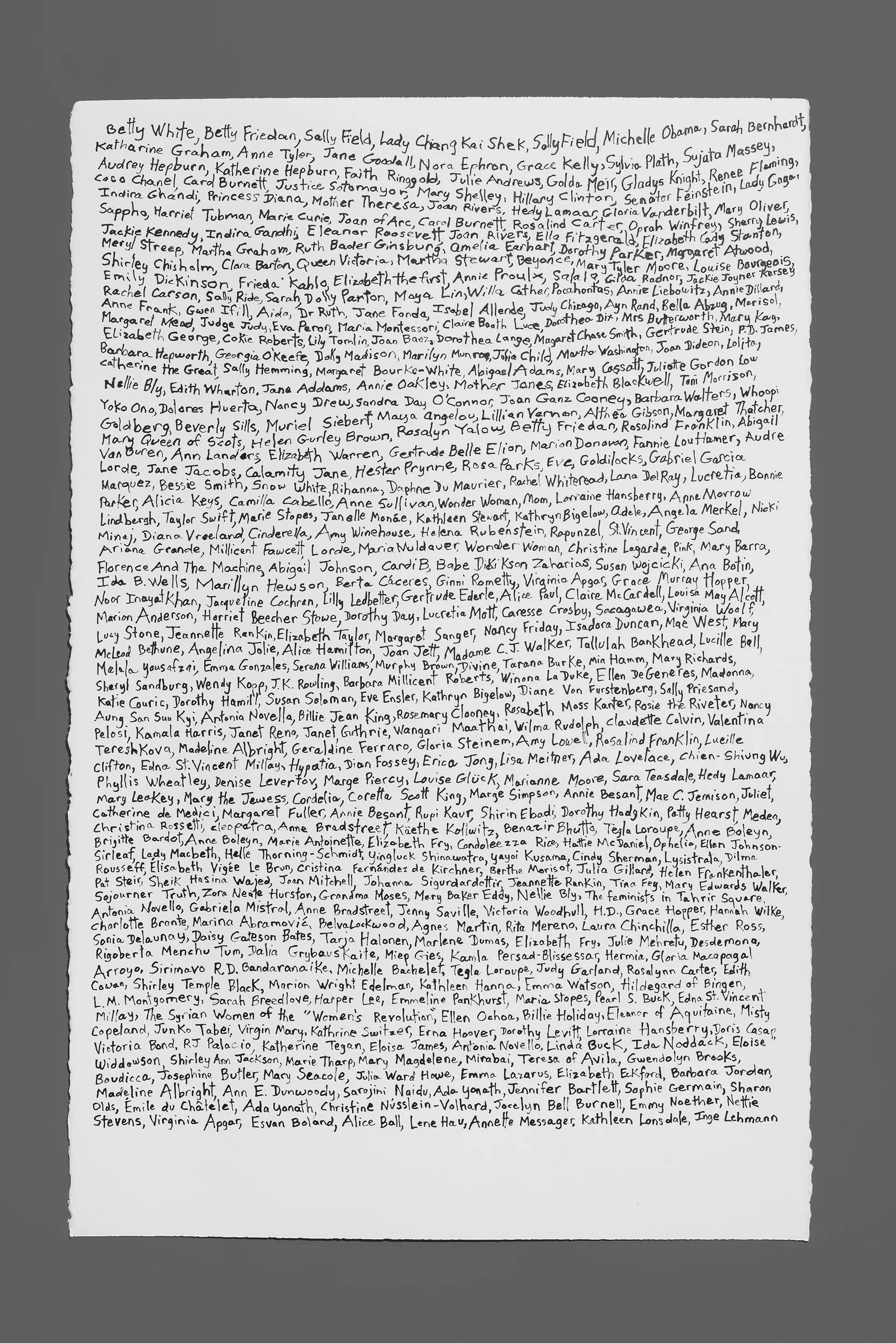 “Women Who Have Shaped Us”, 2019, Ink on Paper, 40”x30”