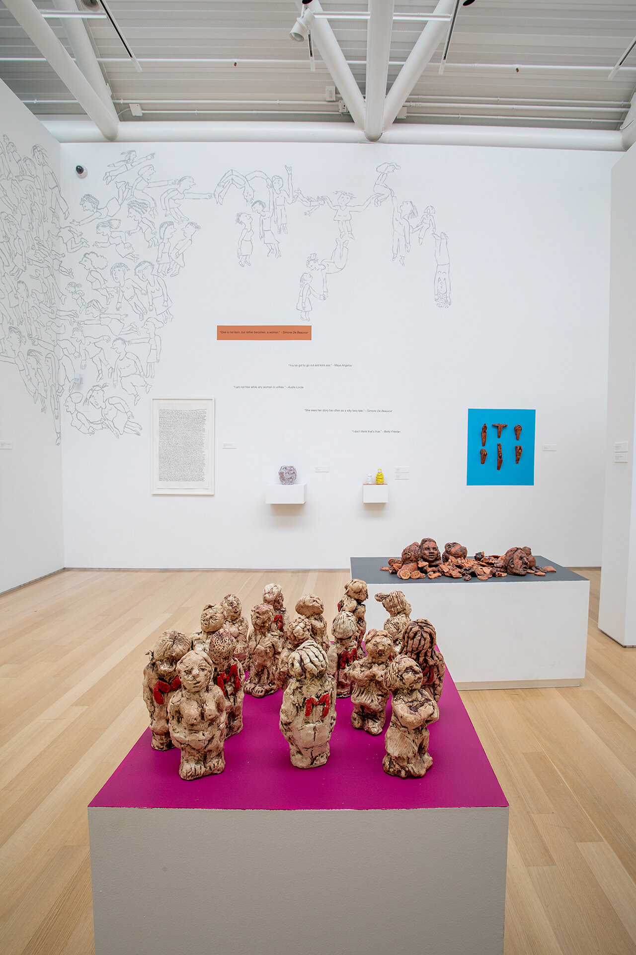 “For Girls Becoming Women; everyday encounters” (view 9), 2019, Solo Exhibition Installation, Gund Gallery, Kenyon College, Gambier, Ohio