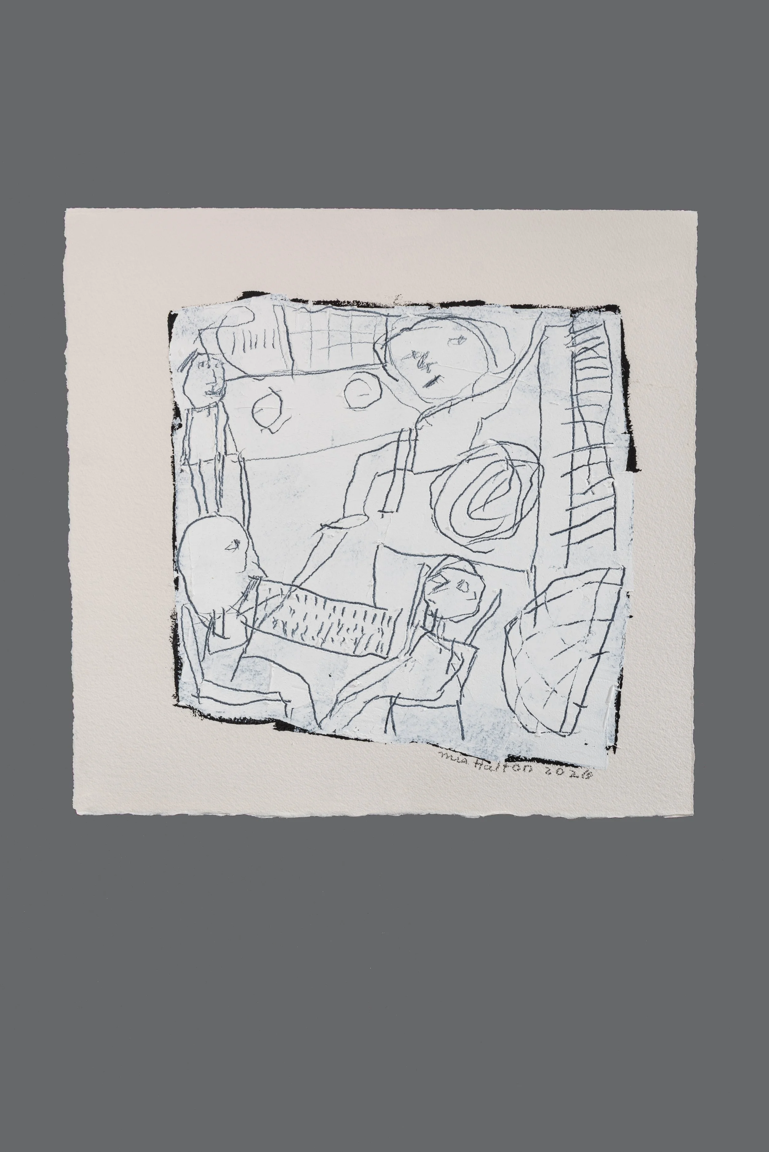 The Room, 22x22, Mixed Media on Paper, 2026