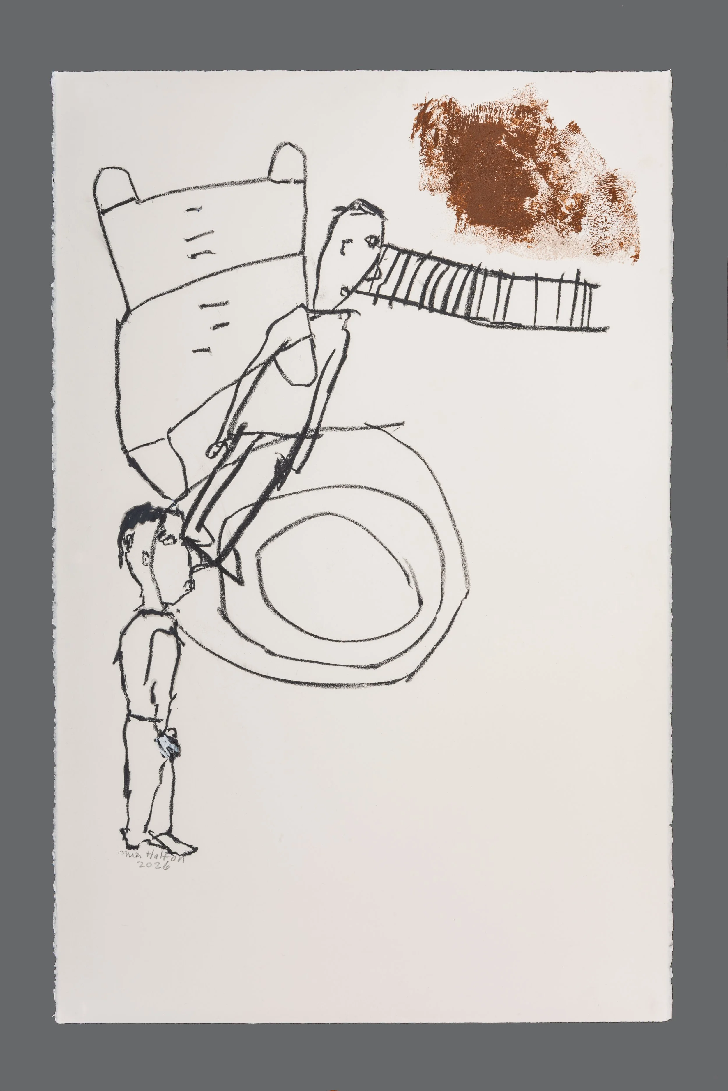 I Got You, 40x26, Mixed Media on Paper, 2026