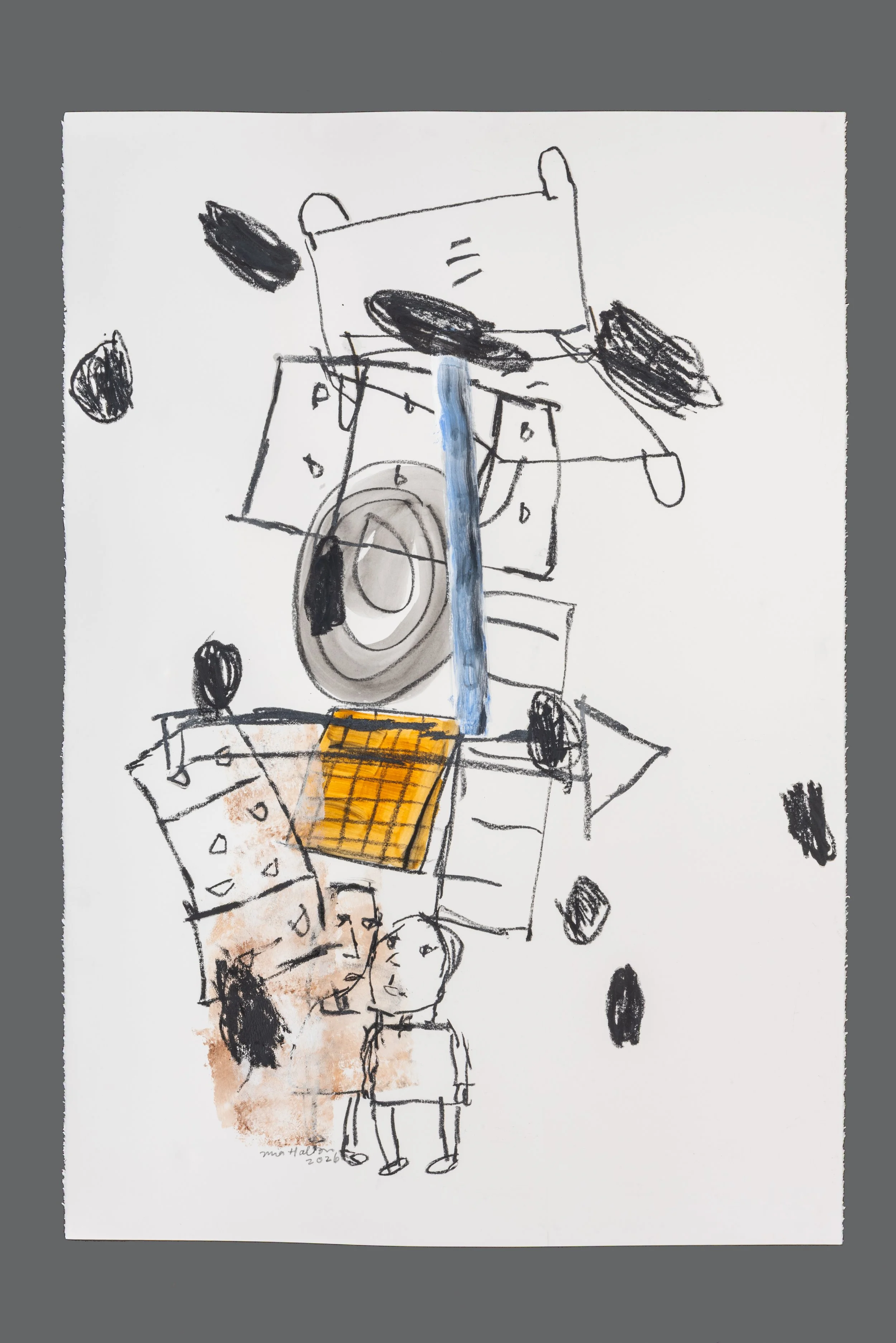 Watch Out!, 40x26, Mixed Media on Paper, 2026