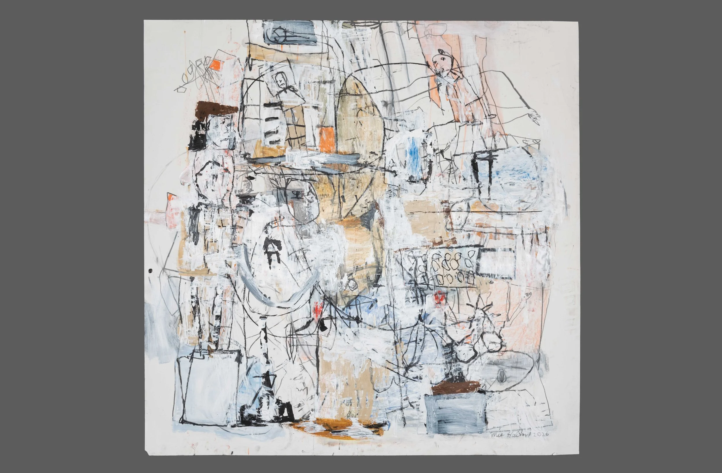 Compost, 60 x 60, Mixed Materials on Paper, 2026