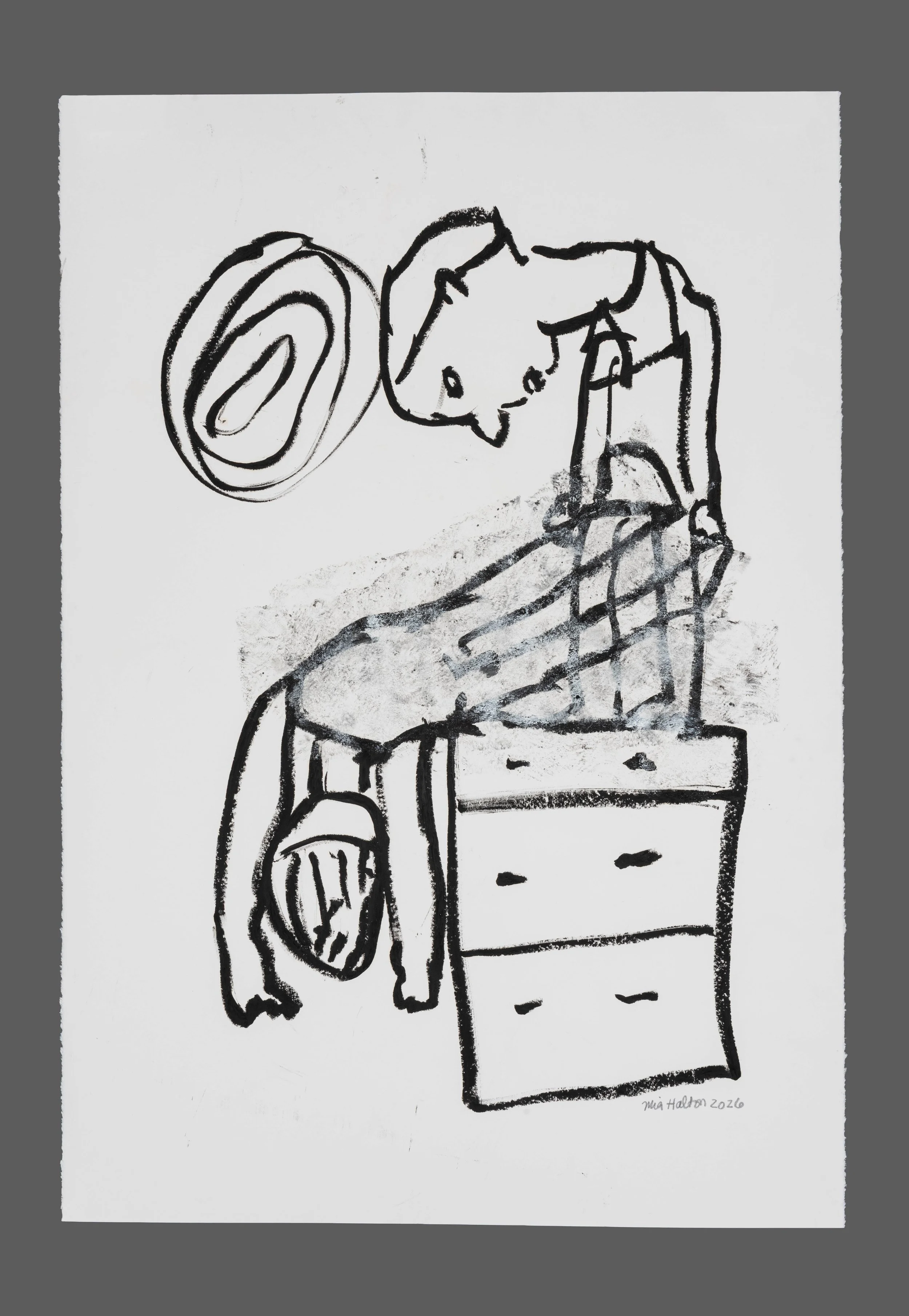 Dresser 2, 40 x 30, Oilstick on Paper, 2026.jpg