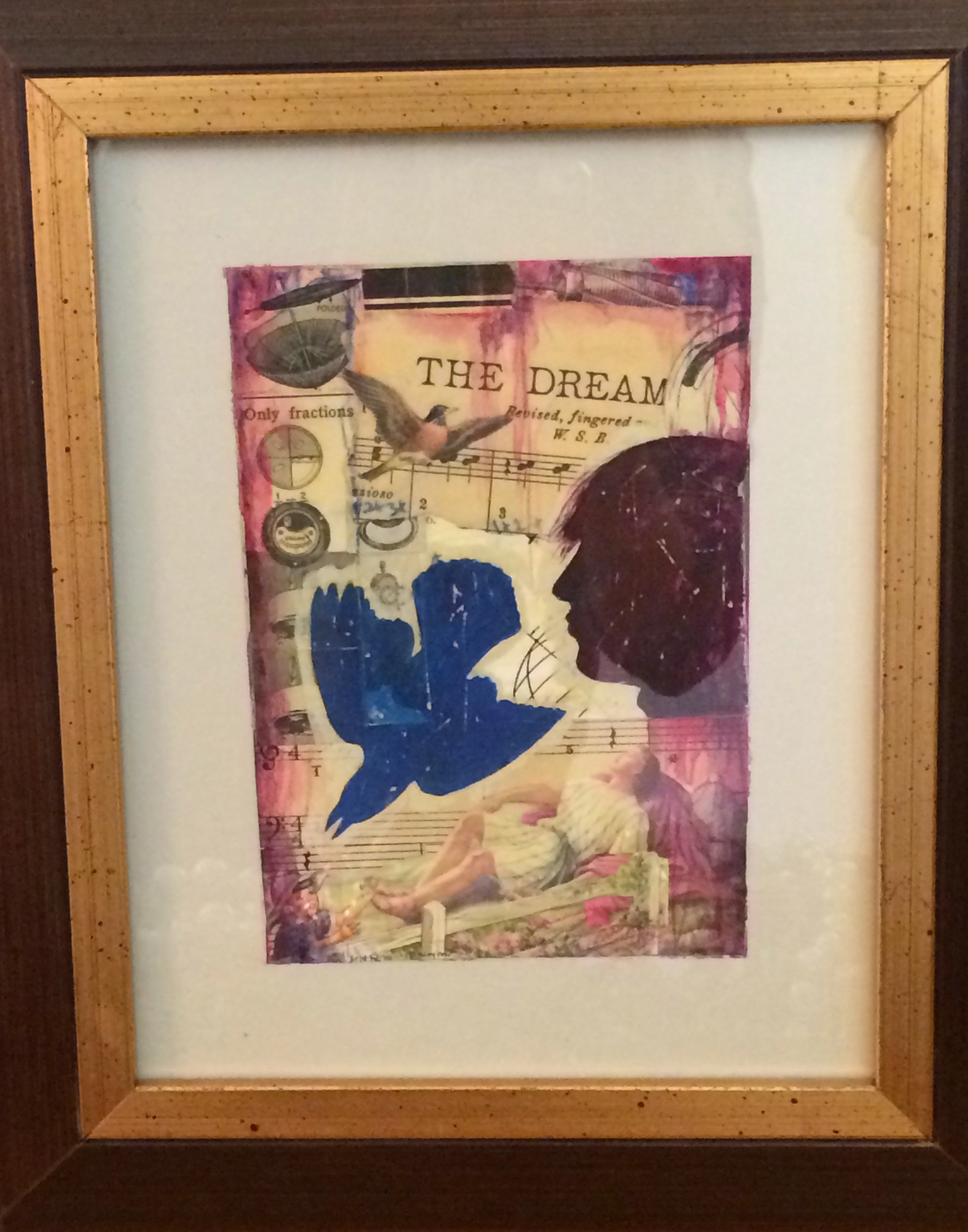 "Jacob's Dream." Douglas Bourgeois. Mixed media collage. 5"w x 7"h framed. Value: $700.00.