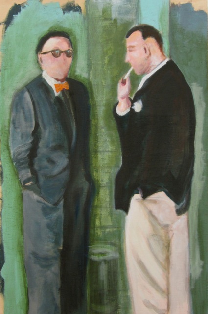 "The Watchmen." Hayley Gaberlavage. Acrylic on panel. 16"w x 24"h. Value: $850.00.