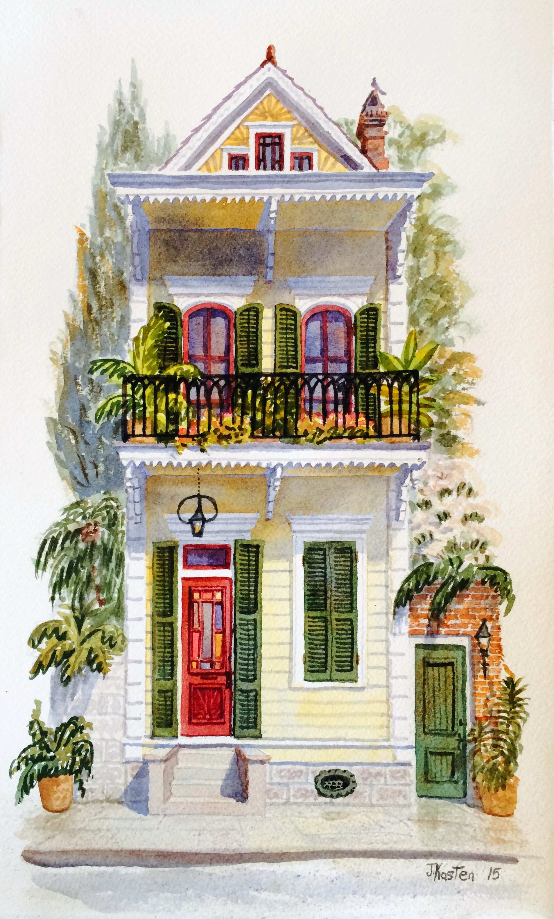 Original watercolor by Jennie Kasten, 8"x13", Value $200