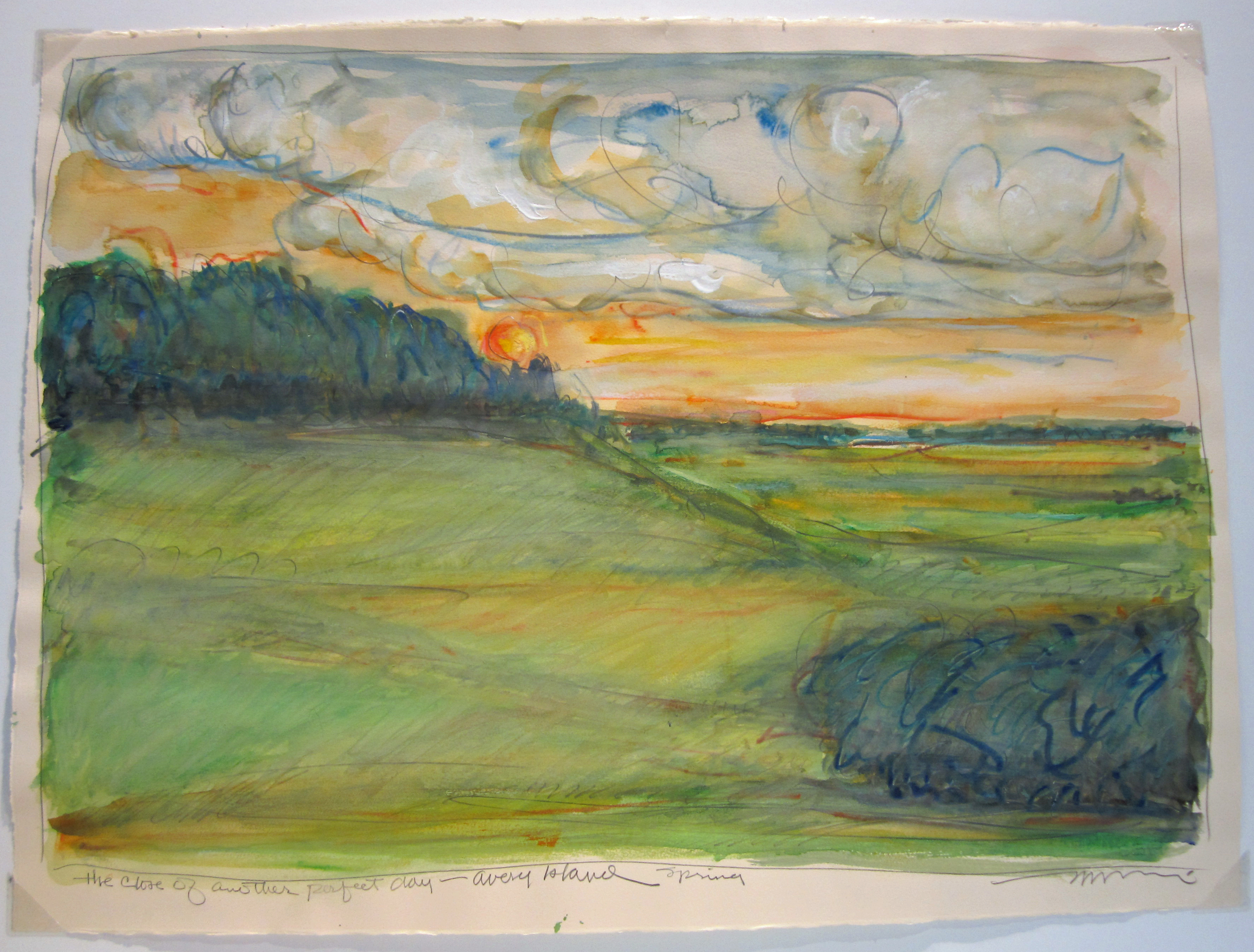 Tim Trapolin, "Close of the Day, Avery Island", watercolor, value: $2800