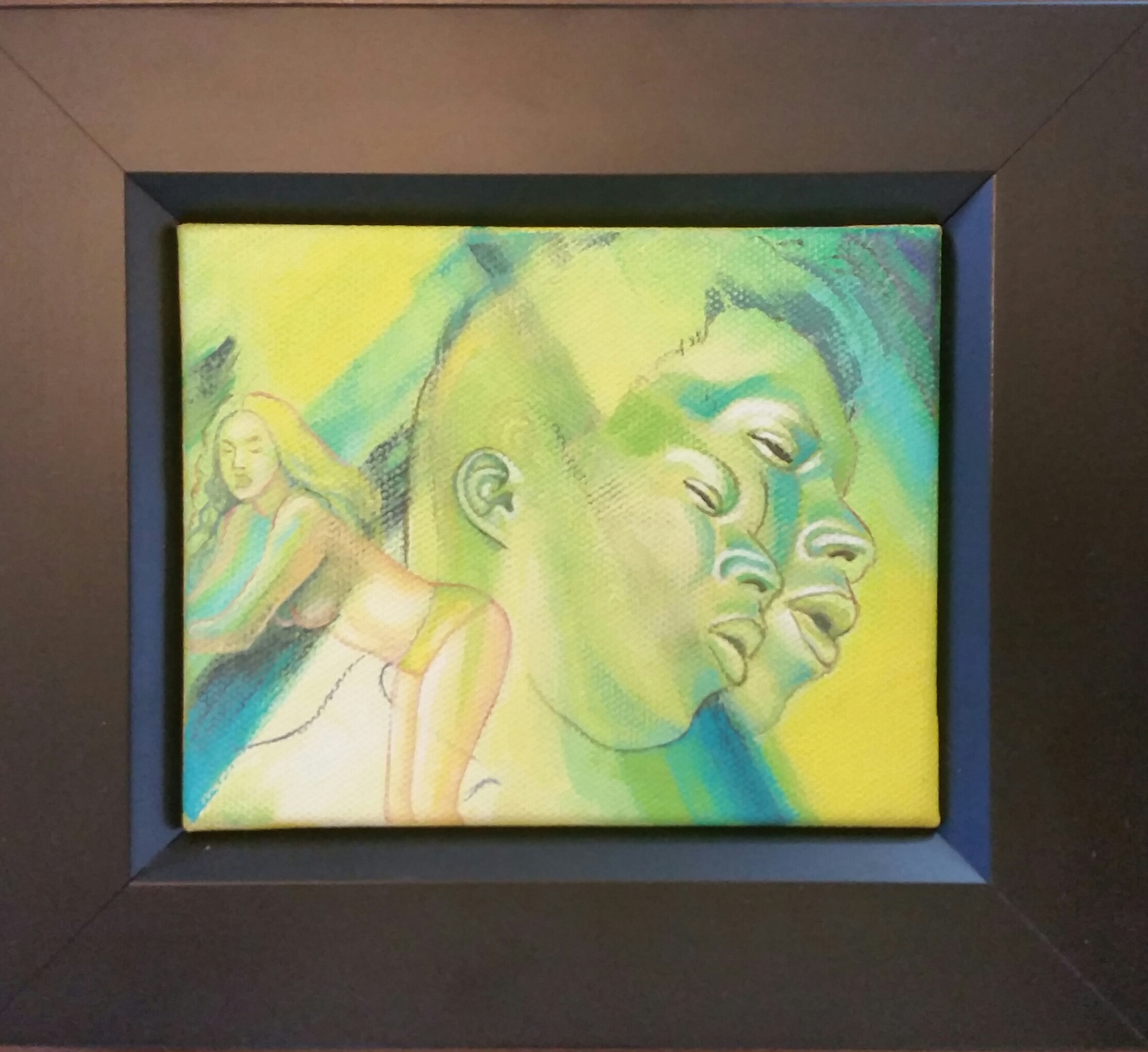 Dona Lief, "Do the Rump/Big Freedia", acrylic on canvas, 6.74"x7.75", value: $600