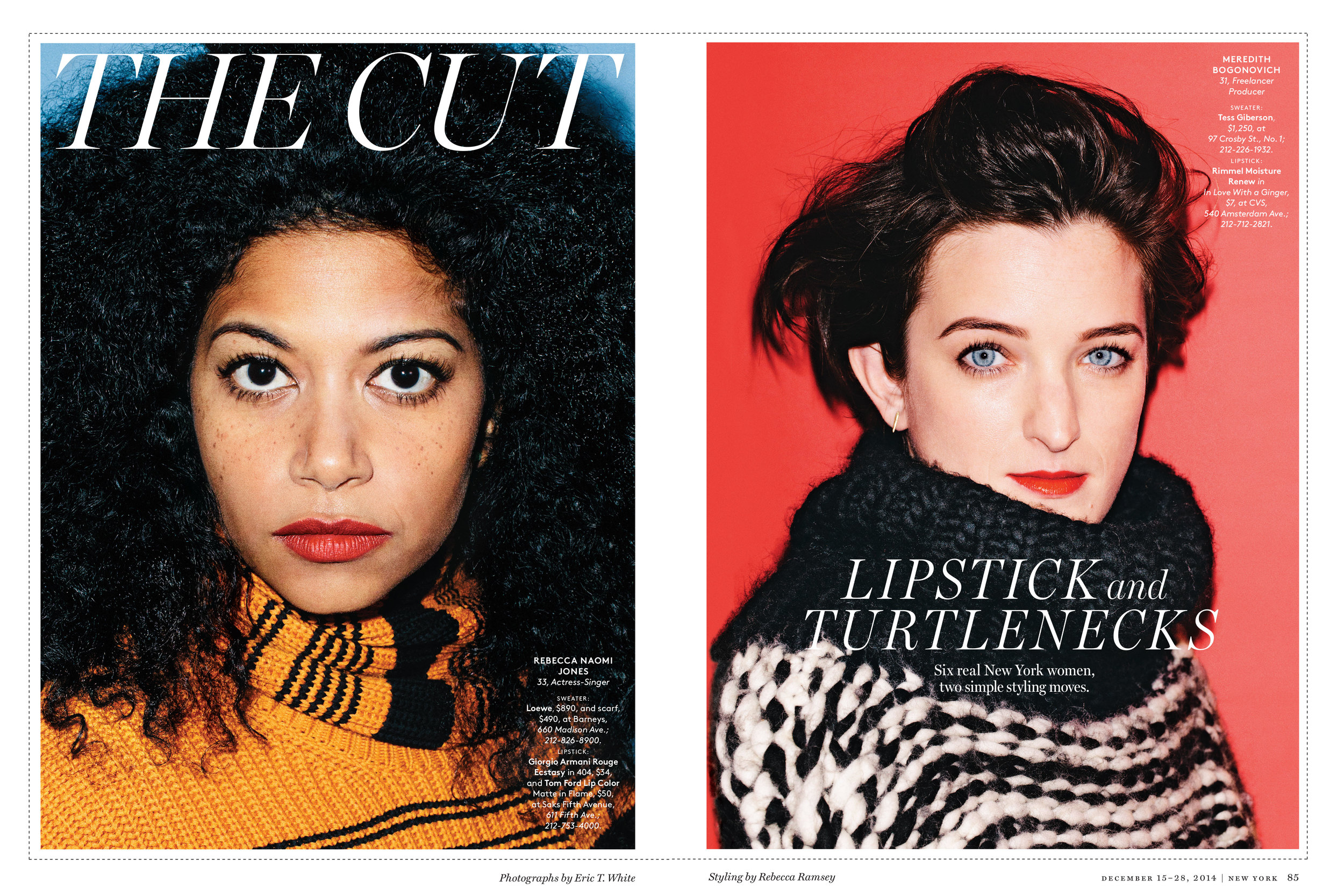 Your Easy Winter Look: Bright Lipstick and Turtlenecks
