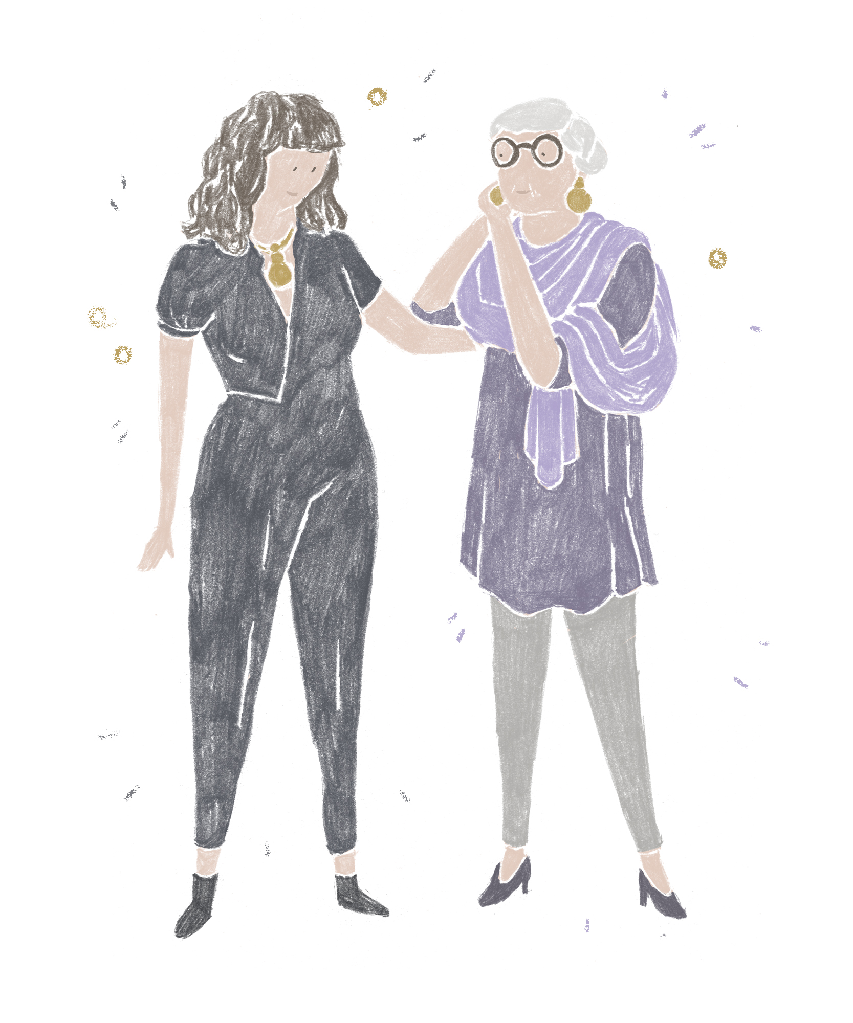 Style Tips from Our Moms, InStyle.com, April 2017 Illustration by Thoka Maer