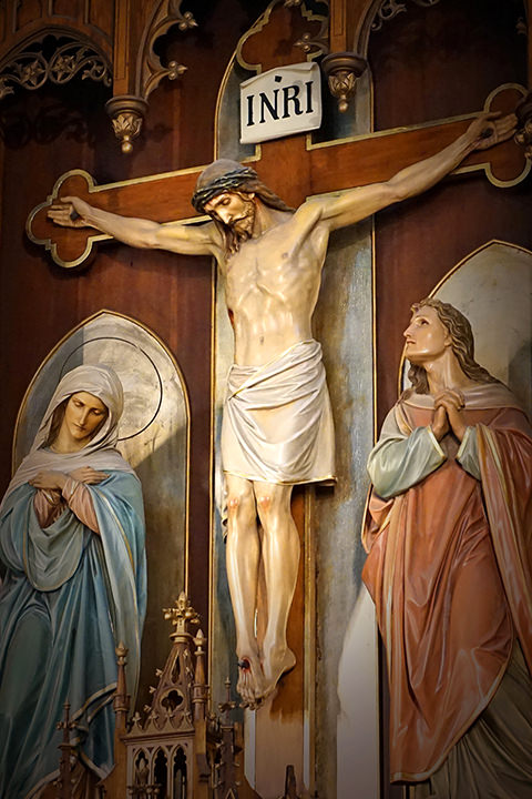The crucifix in St. Joseph Church.