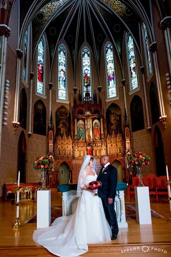 Immaculate Conception & St. Joseph Parishes Catholic wedding in Chicago Sprung Photo