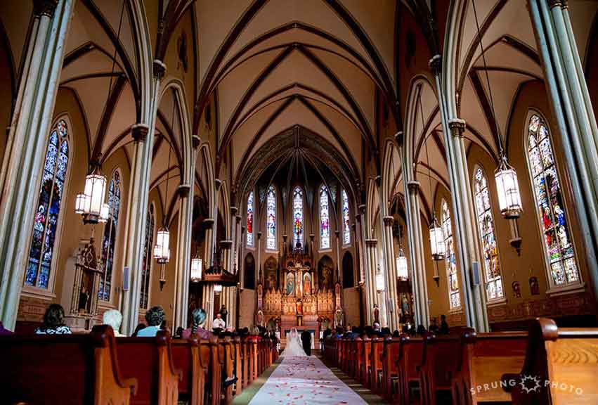   Immaculate Conception &amp; St. Joseph Parishes Catholic wedding &nbsp;in Chicago Sprung Photo  