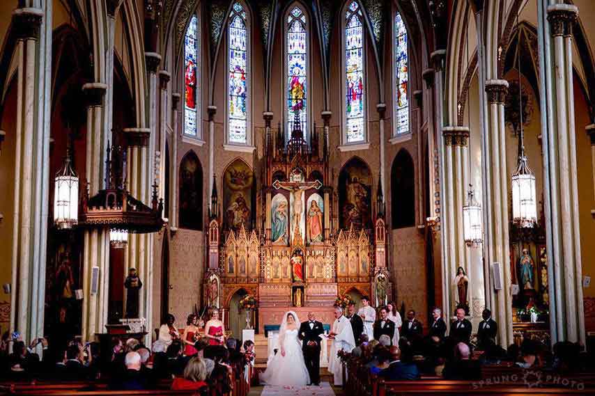   Immaculate Conception &amp; St. Joseph Parishes Catholic wedding &nbsp;in Chicago Sprung Photo  