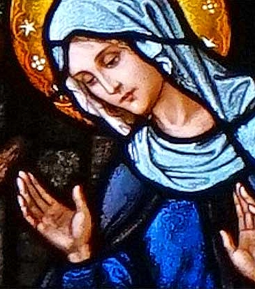 (closeup from St. Joseph Church stained glass windows)