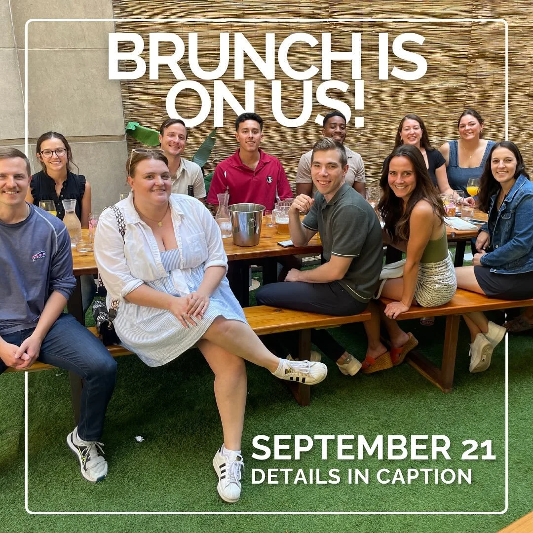 Brunch is on us! ✨ 

September 21, come to 11AM Mass at St. Joe&rsquo;s and join us after for brunch at Happy Camper on Wells. We can&rsquo;t wait to see you there!