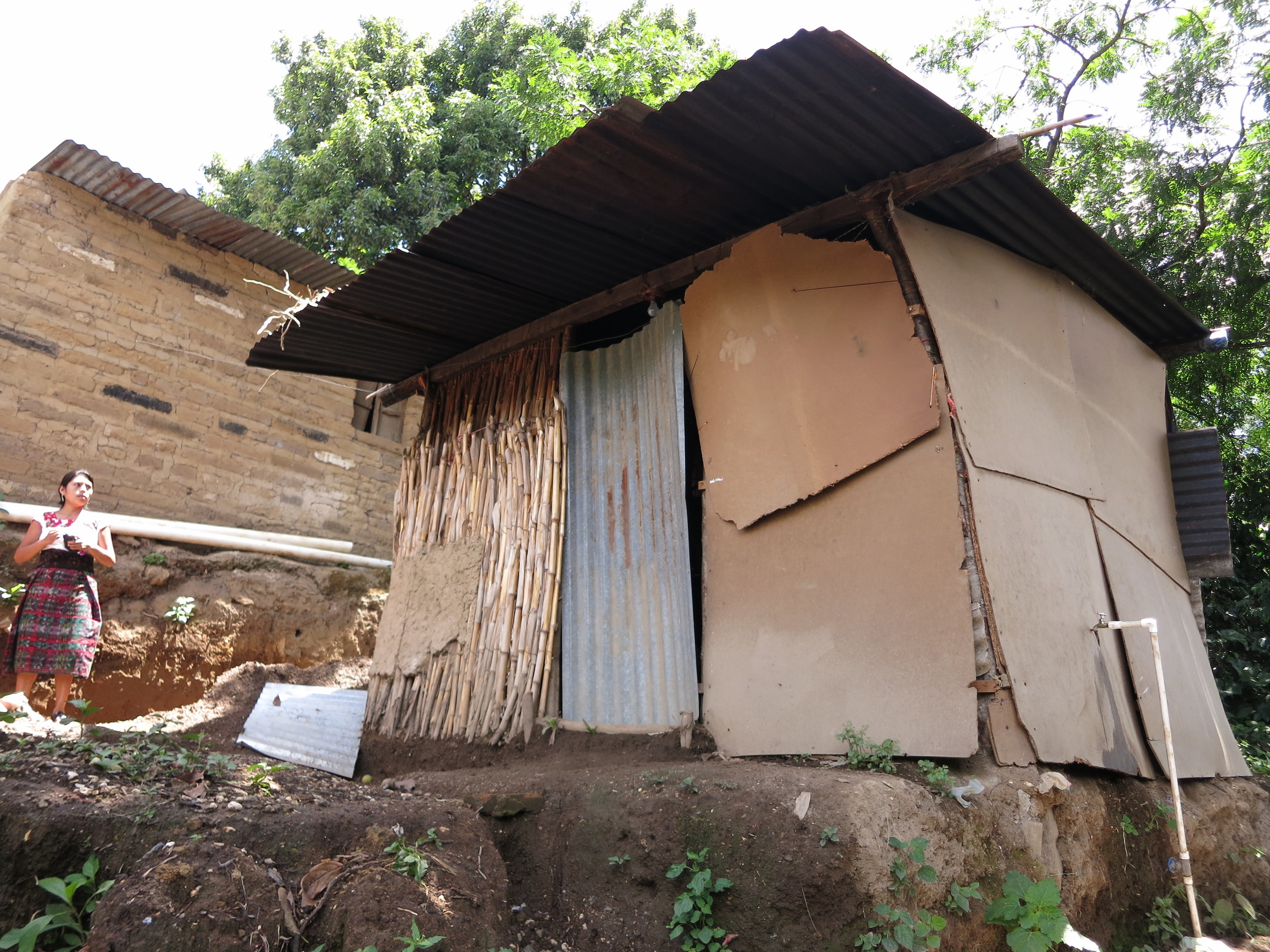The current home of the family in San Pablo that will be receiving the next home built by ODIM Volunteers.