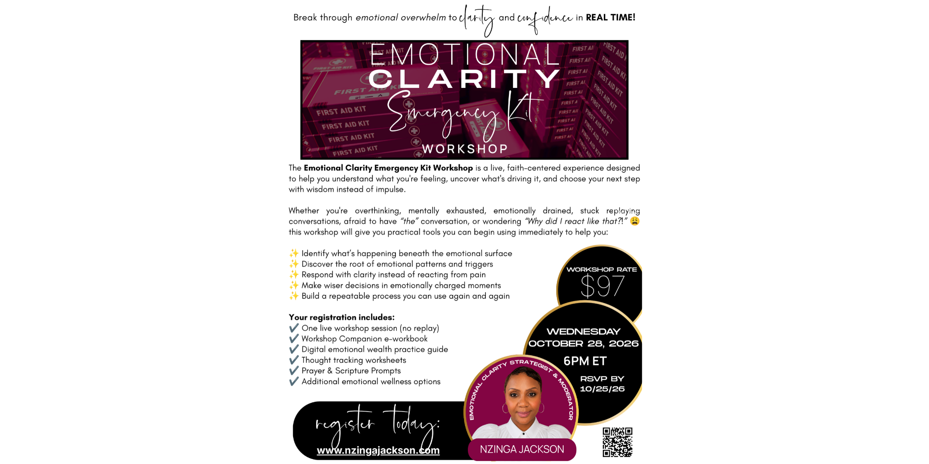 Emotional Clarity Emergency Kit Workshop