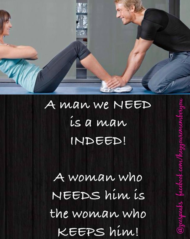 No way am I suggesting that us wo men become weak . I'm encouraging us to be strong enough to allow the man to be a man. That simply means that even if you know you're strong enough to move the fridge on your own, still ask him to do it and say thank you. Even though you have your own money, still ask him to provide and say thank you. Even though he's not the biological father, still ask him to participate and say thank you. Even though the two of you aren't together anymore, be fair and include him in the child's life and say thank you. Are we applauding them to do something they should be? No, we encourage them in what they're doing so we don't have to do it alone. Two is always better than one. A man has the God given assignment to fulfill the needs of those he is responsible for. This is why they were given an ego and have pride. Now, there are some men who are out of order and refuse and deny their own responsibilities and loyalties to their companion and family. This type of man does not understand the will of God for his life and is more than likely lazy, afraid of failing, and/or morally misguided. They allow their ego and pride to mislead them INSTEAD of ruling the thoughts associated with the ego and the emotions associated with pride. Frankly, they need help and that's a job for Jesus... not a job for you so do NOT put in an application. THERE ARE NO BENEFITS THERE! But for the men who try to be there, make themselves available, and are doing everything they can to satisfy the needs and demands of his woman and his family, these are the ones that will stick with a woman who approves of them and makes them feel good about their abilities. They like it. It strokes the ego to go out and do EVEN more. It makes them feel like a king who has a throne they'd like to keep furnishing... with his queen by his side of course. You are the one who will benefit by allowing him to be needed. Every time he does something or gets something, he will bring it to you for appraisal, approval, and praise and you will be first partaker and even guardian over those things.... this includes the most important things to us which are his heart, his body, and his time. Even if you're not together, he will be there if you let him know he's needed for the child(ren) beyond his usual duties. You'll find that he will pick up your call when you call.. reply when you text... Instead of avoiding a miserable woman who wants company. A wise woman BUILDS up and foolish woman TEARS down. If you need him (in wisdom and balance ladies), you'll keep him.... That's IF he's a real man. If you understand what I'm saying, then share this with a real man and a strong woman. #imagrownwoman #imastrongman #ineedarealman #realmendorealthings #men #women #relationships #ineedyou #youneedme #love