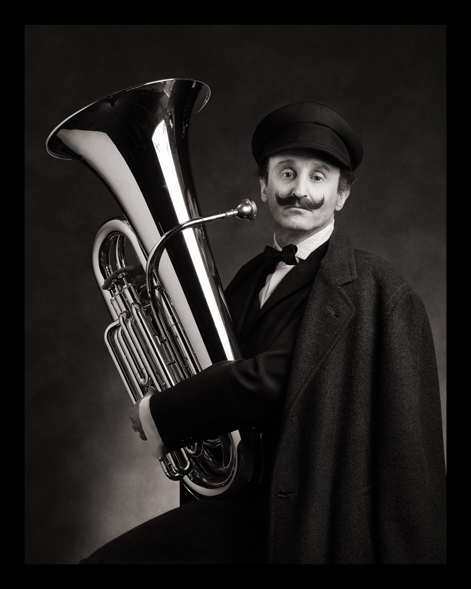 Self-Portrait as Luzer Goldstein (Tuba-The Goldstein Brothers Klezmer Band) b. Poland, 1900s d. Argentina, 1960s