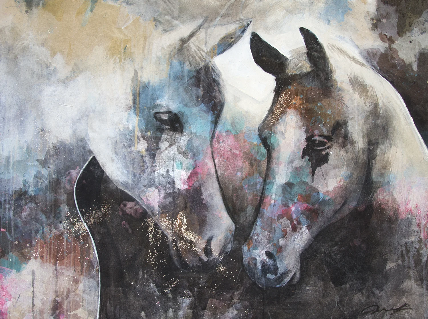 2015 Paint Horse Love 30" x 40" acrylic on canvas sold. prints available
