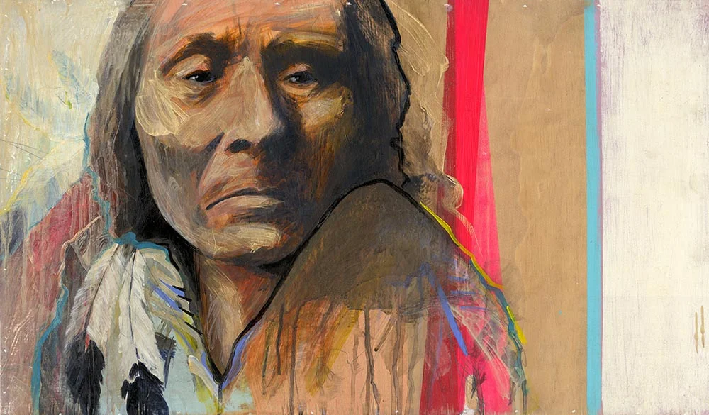 2015 Native II 27"x 16" acrylic on panel $860 sold