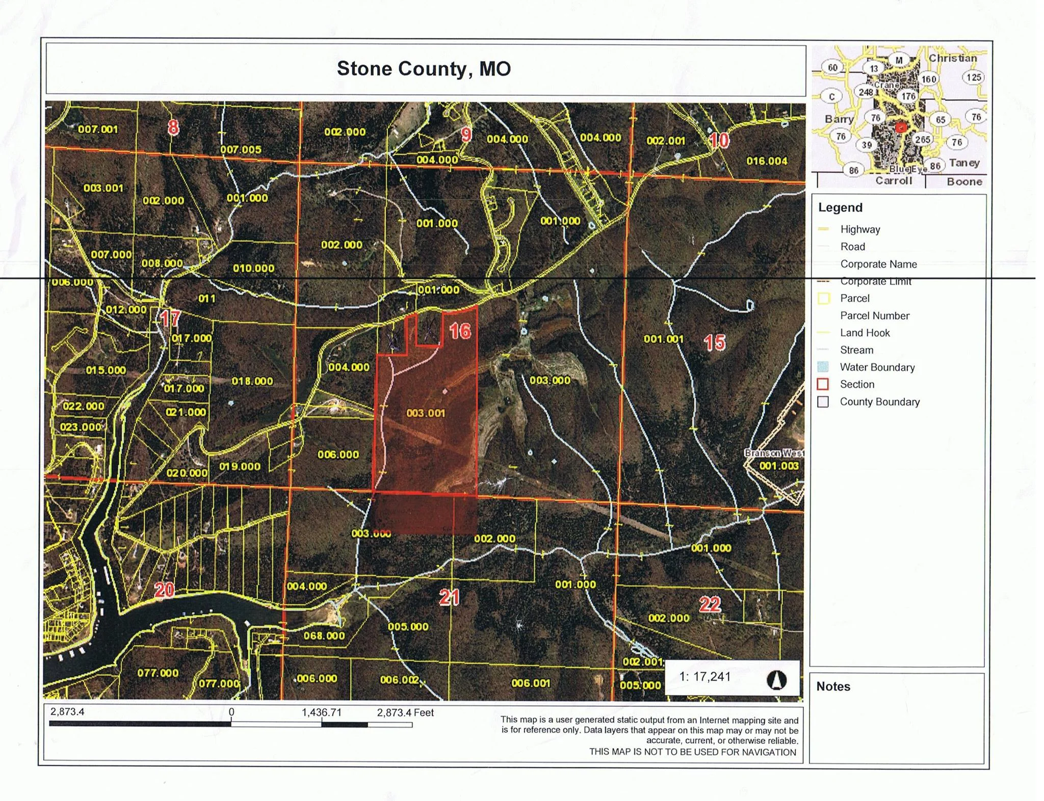 Vacant land / Approx. 100 acres / BUILD YOUR DREAM HOME TODAY!!! / Branson West, MO / $225,000 NEG
