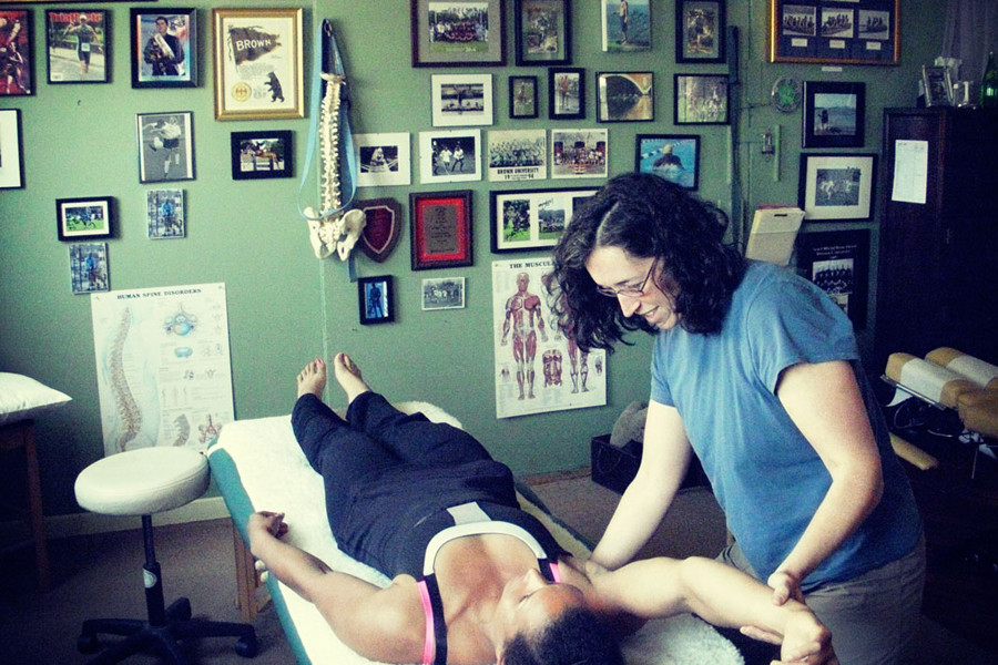 Treating patients in my Berkeley office.