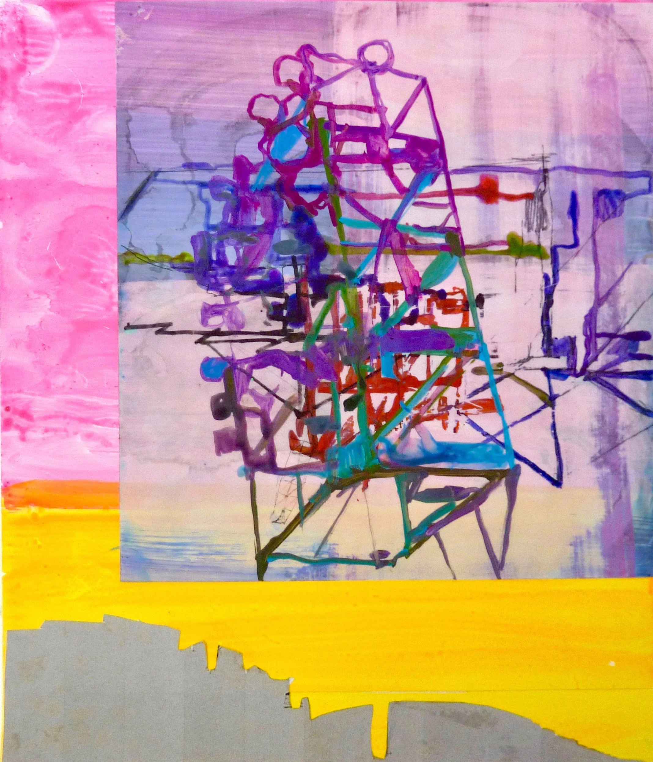  Conveyance 7
 
2018, Mixed media on Yupo, 12 1/2 x 11 inches