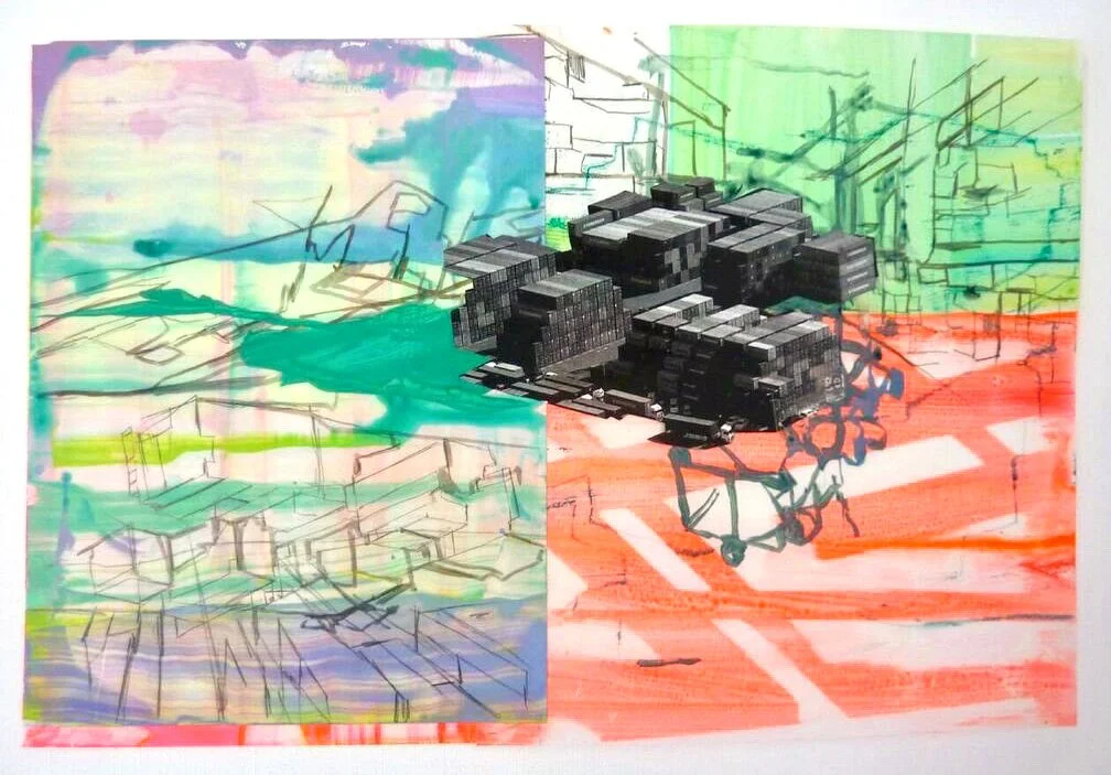  Conveyance 2
 
2018, Mixed media on Yupo, 12 1/2 x 19 inches