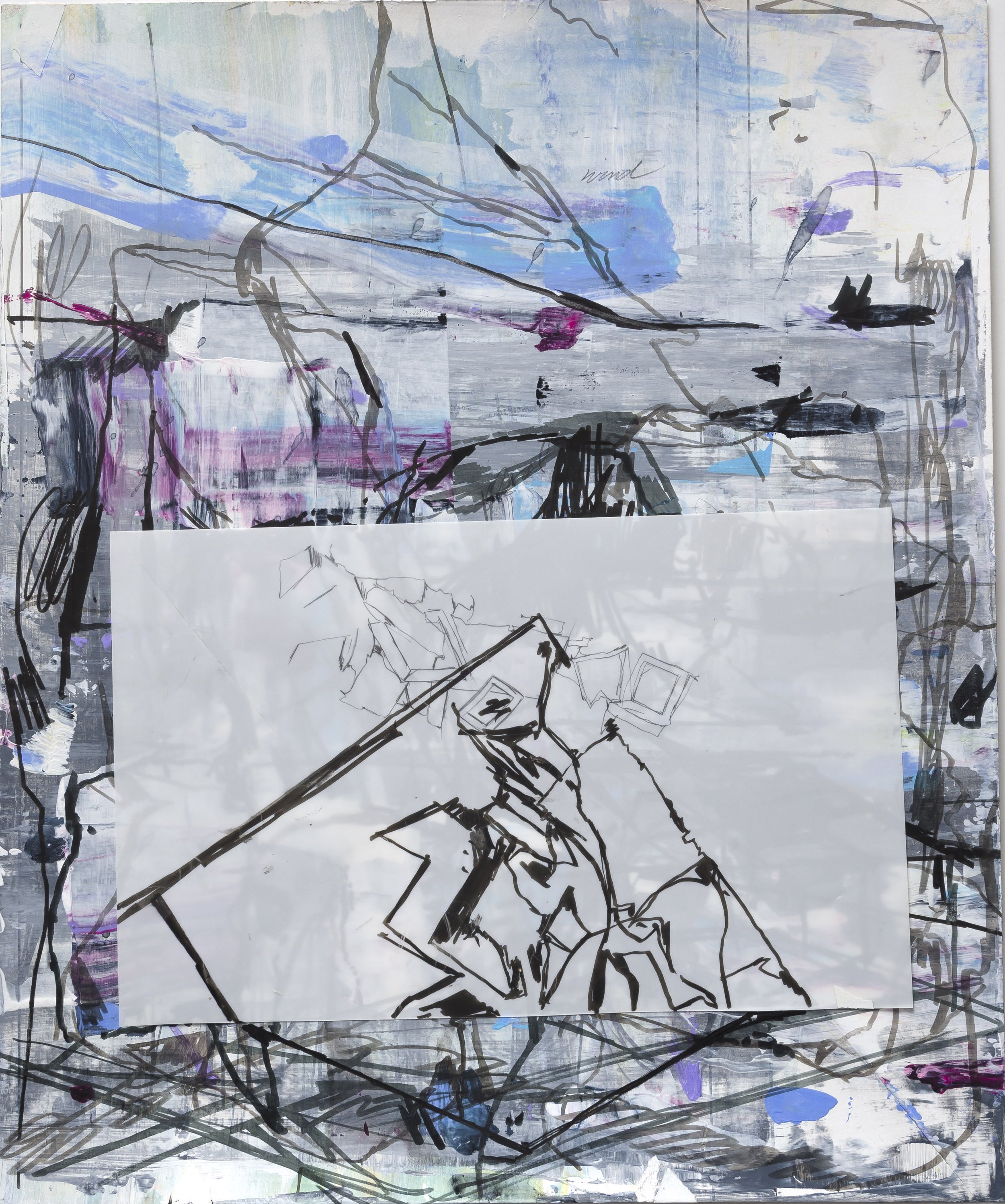  Weathering 5
 
2017, Mixed media on paper, 14 x 17 inches