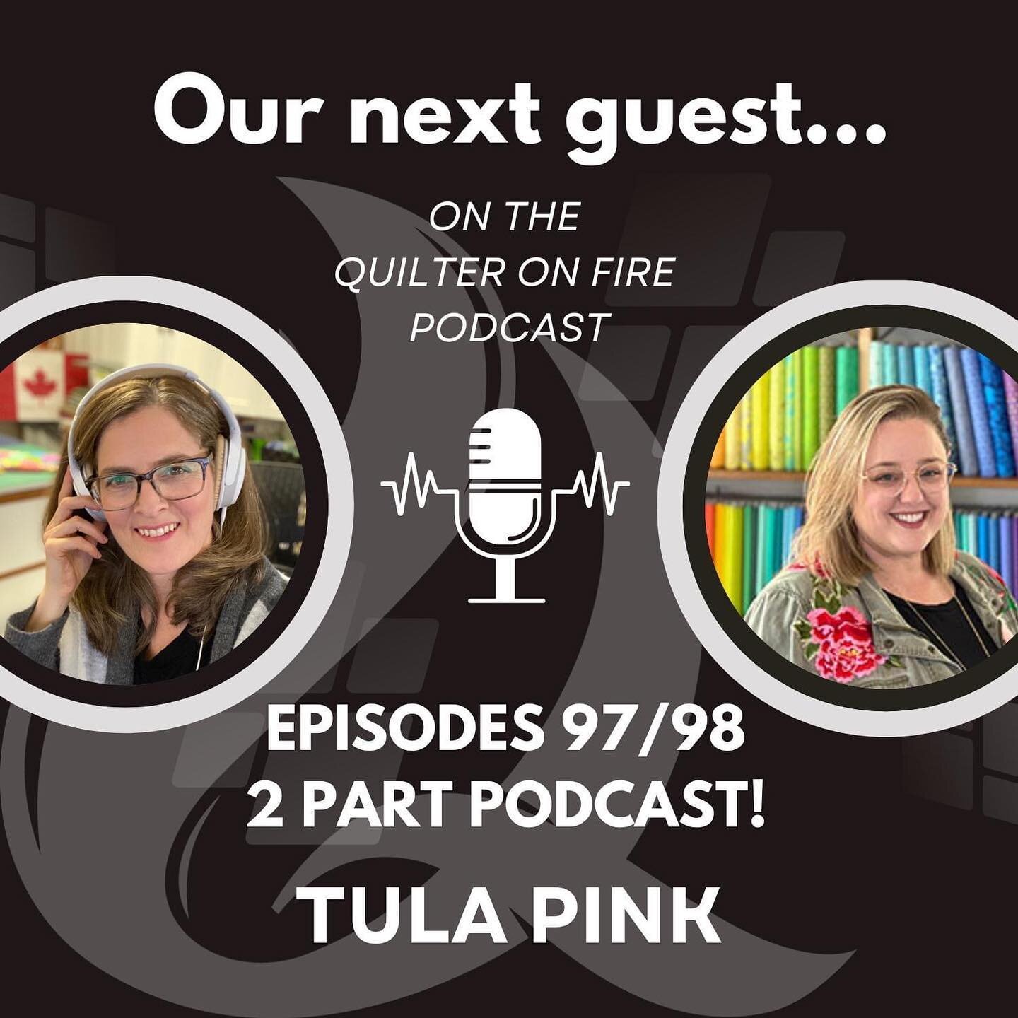 Paging all podcast listeners! I was a guest on the @quilteronfire Podcast and we recorded an amazing 3 hour conversation about all things Tula Pink. I was asked some fantastic questions and i&rsquo;m super excited for you all to hear it! Part 1 is up