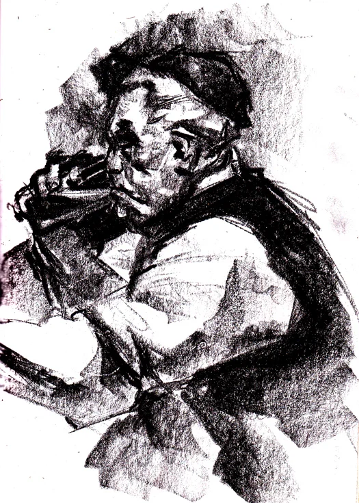 Sketchbook Cover of a Harvey Dinnerstein Study 2