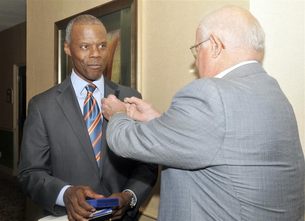 Former Congressman J.C. Watts receives Paul Harris Fellow.jpg