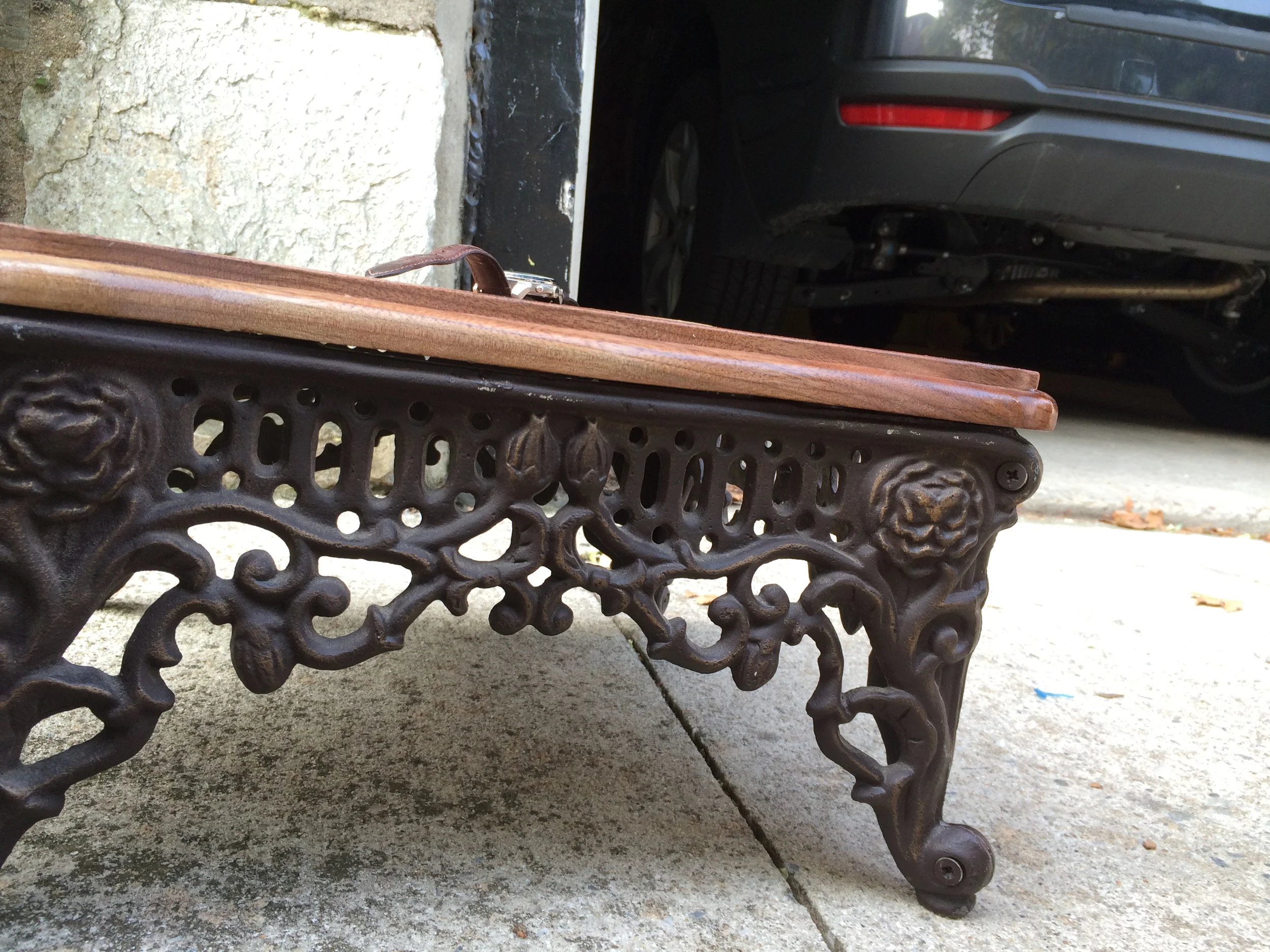 reclaimed footstool two