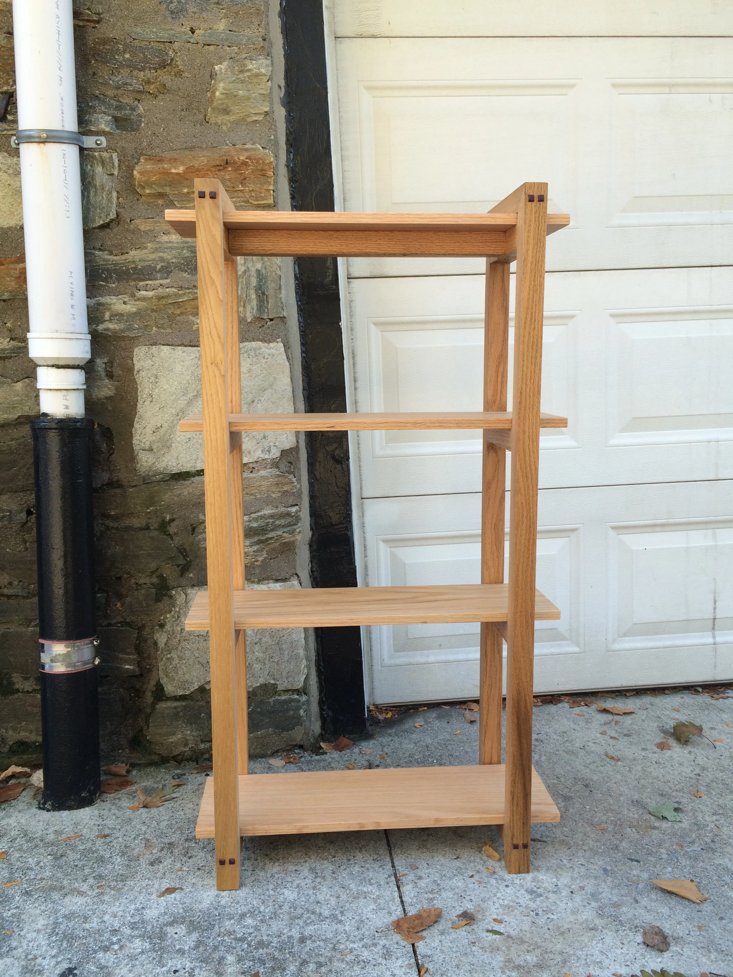 red oak shelves one