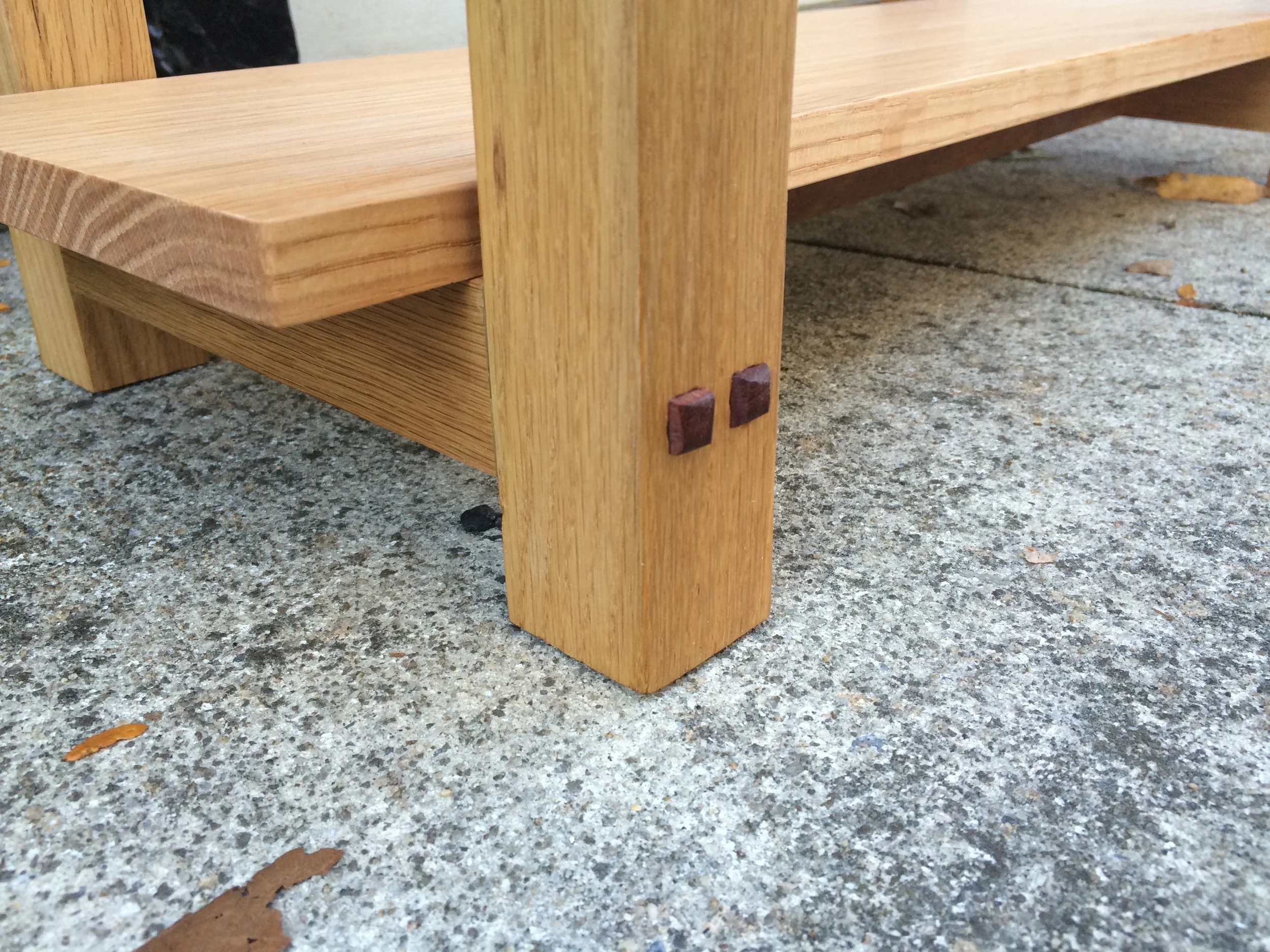 red oak shelves three