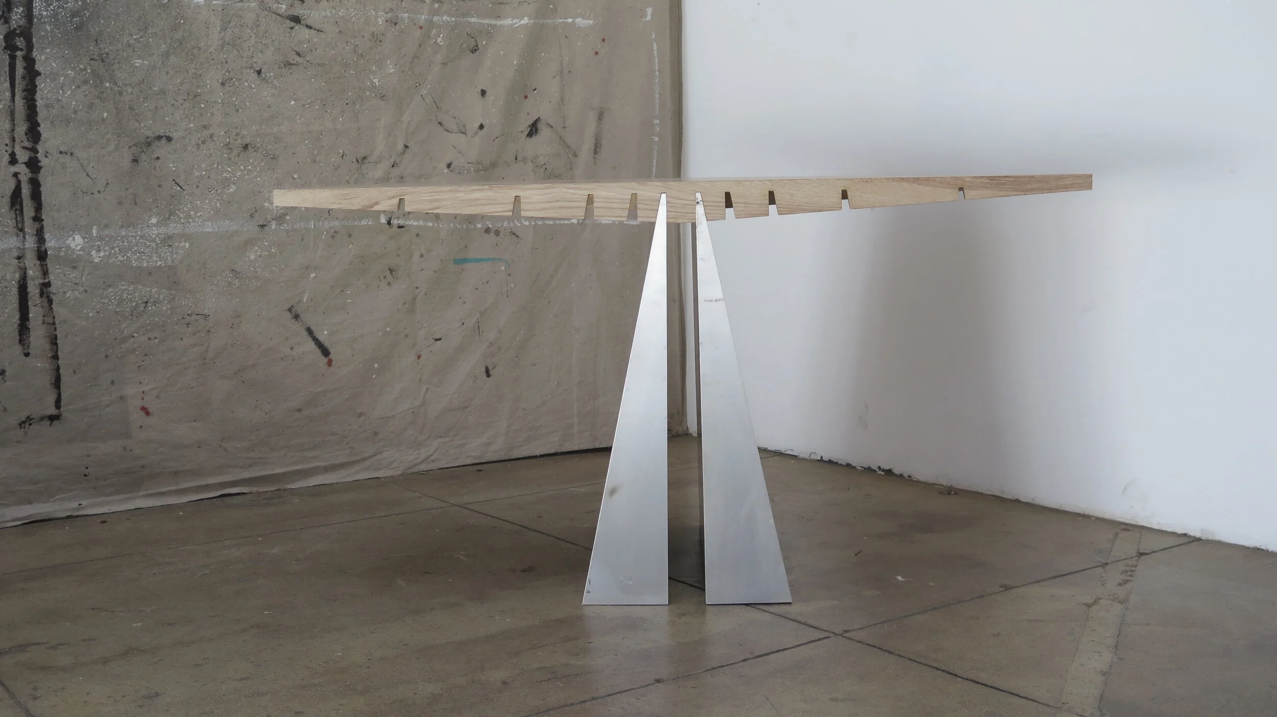  Bleached Teak + Aluminum Sheet 56” x 30” x 24” 