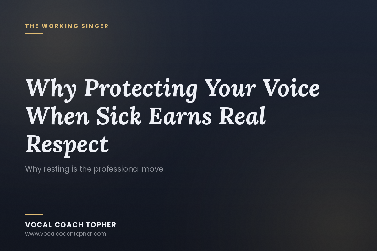 Why Protecting Your Voice When Sick Earns Real Respect
