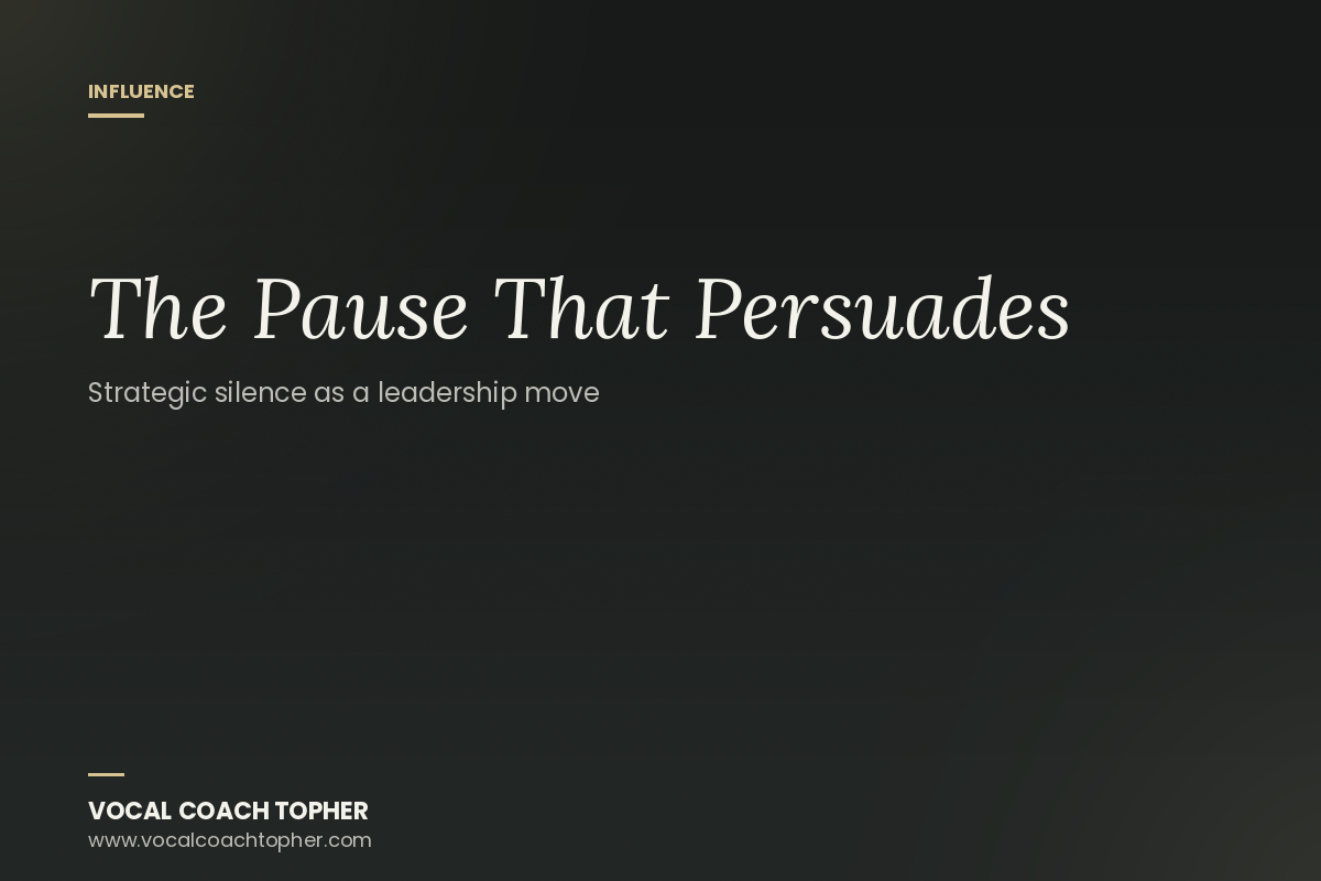 The Pause That Persuades: Strategic Silence in Executive Communication