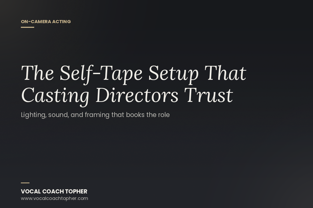 The Self-Tape Setup That Casting Directors Want: Lighting, Sound, and Framing Mistakes Killing Your Auditions