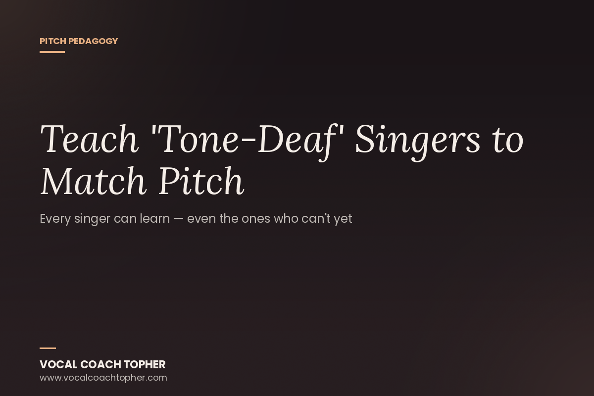 How to Teach "Tone-Deaf" Singers to Match Pitch