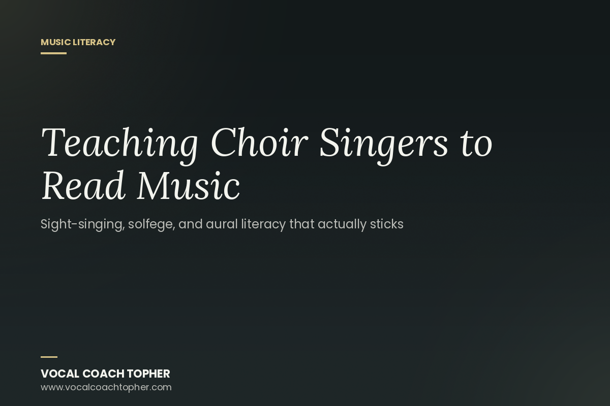 Teaching Choir Singers to Read Music: Sight-Singing, Solfege, and Aural Literacy
