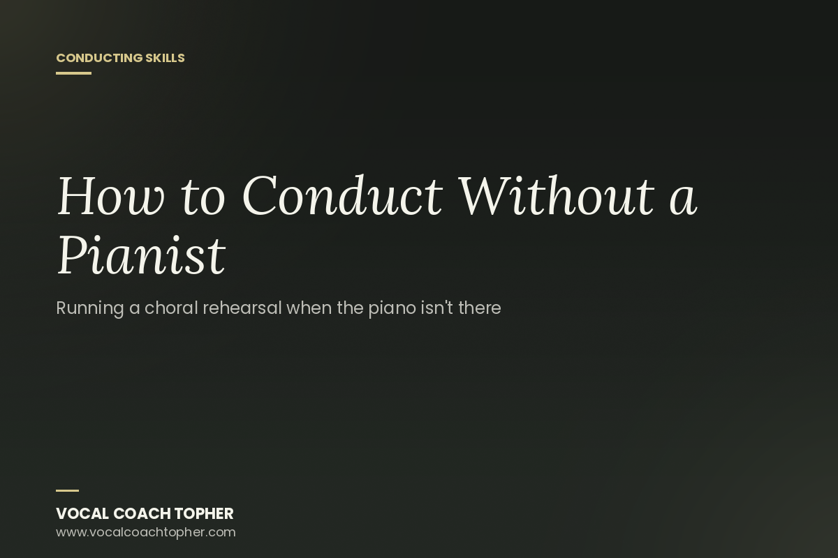 How to Conduct a Choir Rehearsal Without a Pianist