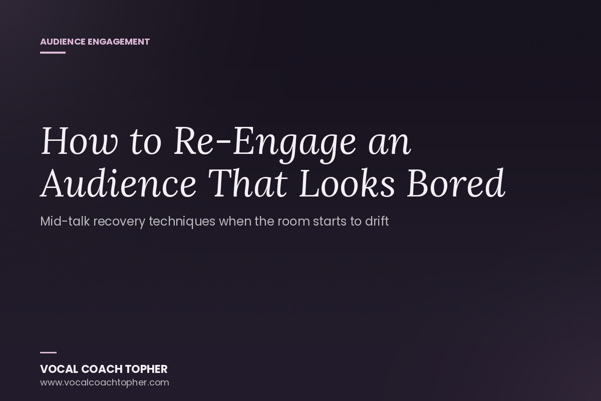How to Re-Engage an Audience That Looks Bored