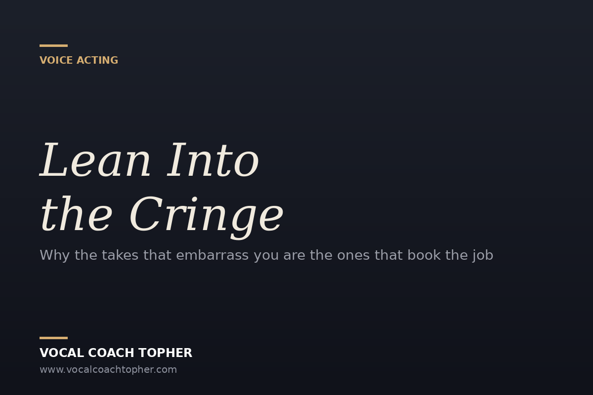 Lean Into the Cringe: How to Record a Voice Acting Demo That Actually Lands