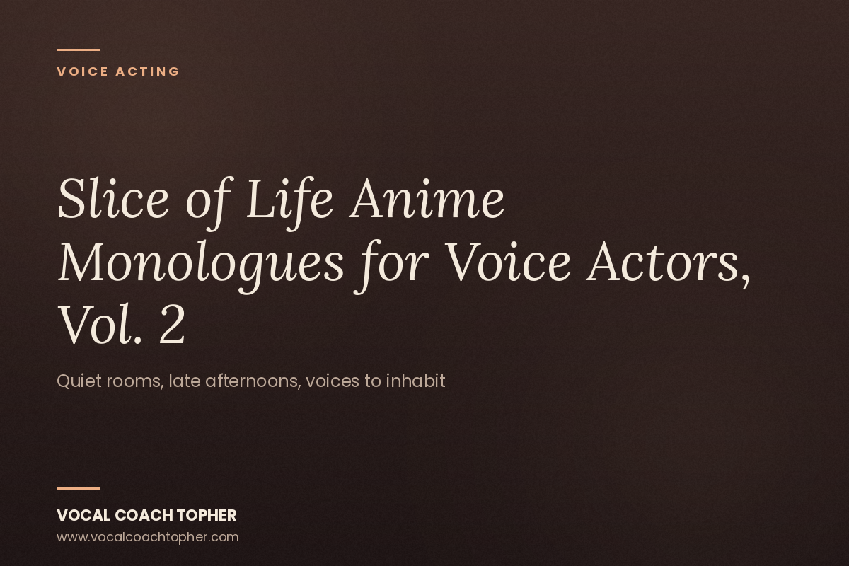 Slice of Life Anime Monologues for Voice Actors, Vol. 2: The Walk Home