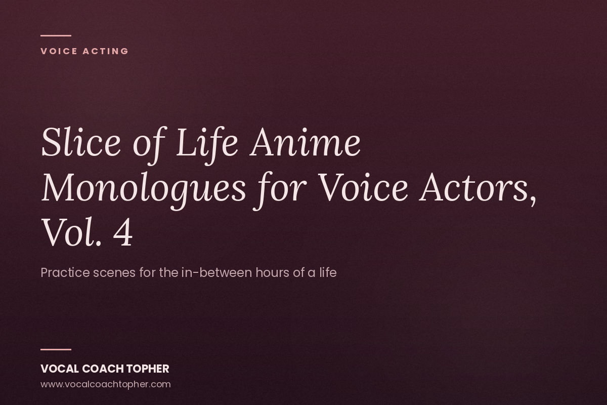 Slice of Life Anime Monologues for Voice Actors, Vol. 4: The Kitchen