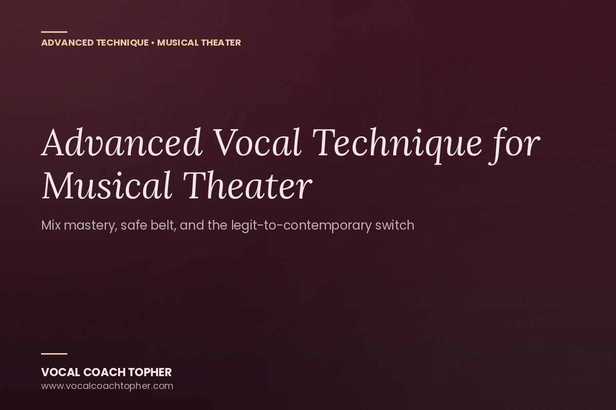 Advanced Vocal Technique for Musical Theater Performers