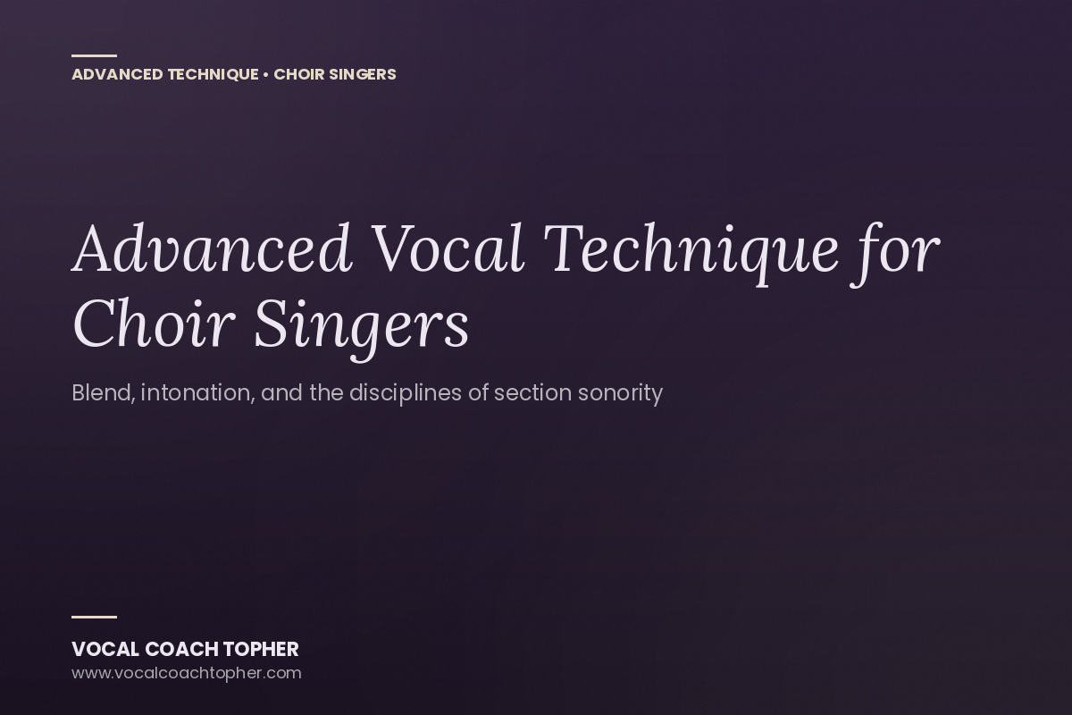 Advanced Vocal Technique for Choir Singers